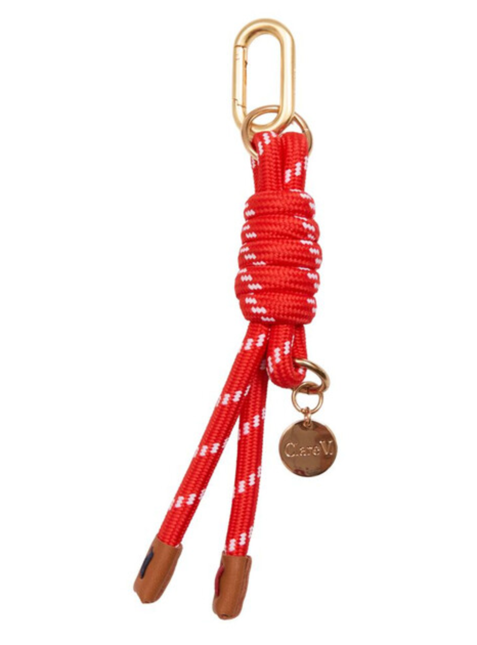 barrel knot fob red
