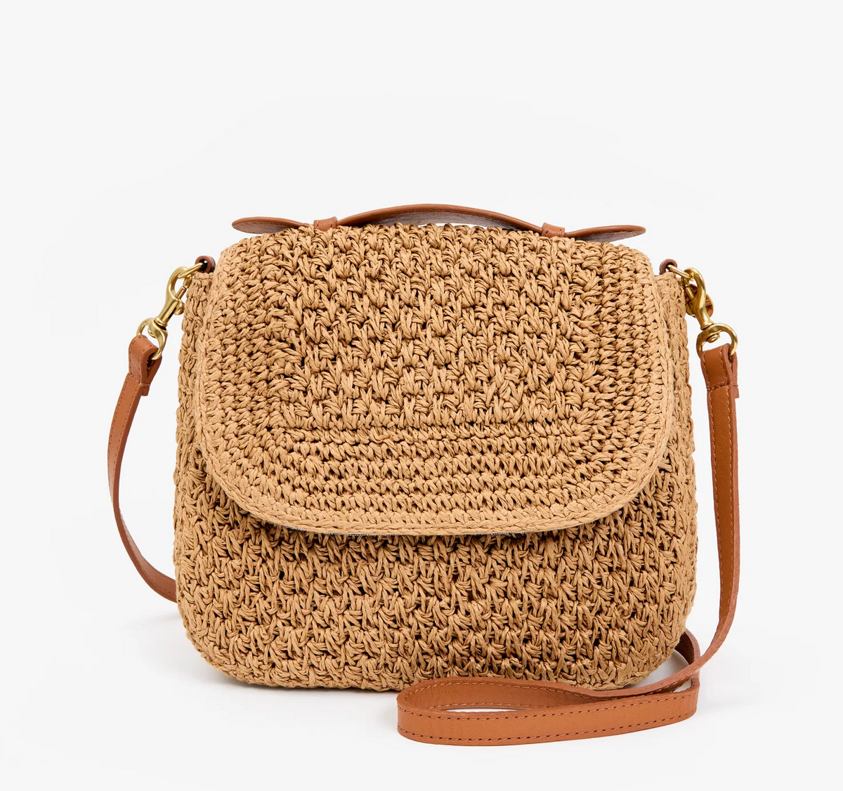 Louis w/ top handle palm twisted raffia