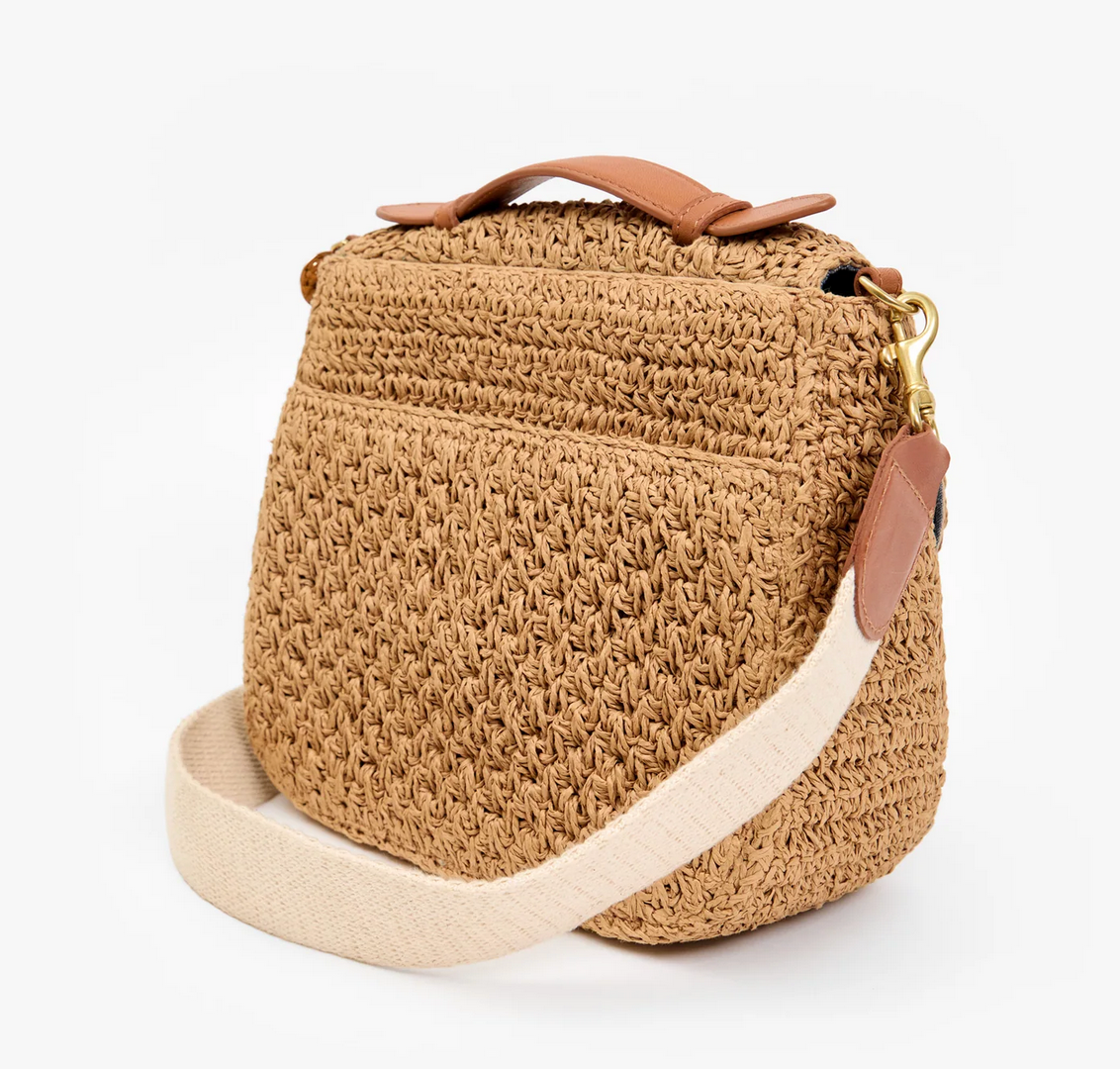 Louis w/ top handle palm twisted raffia
