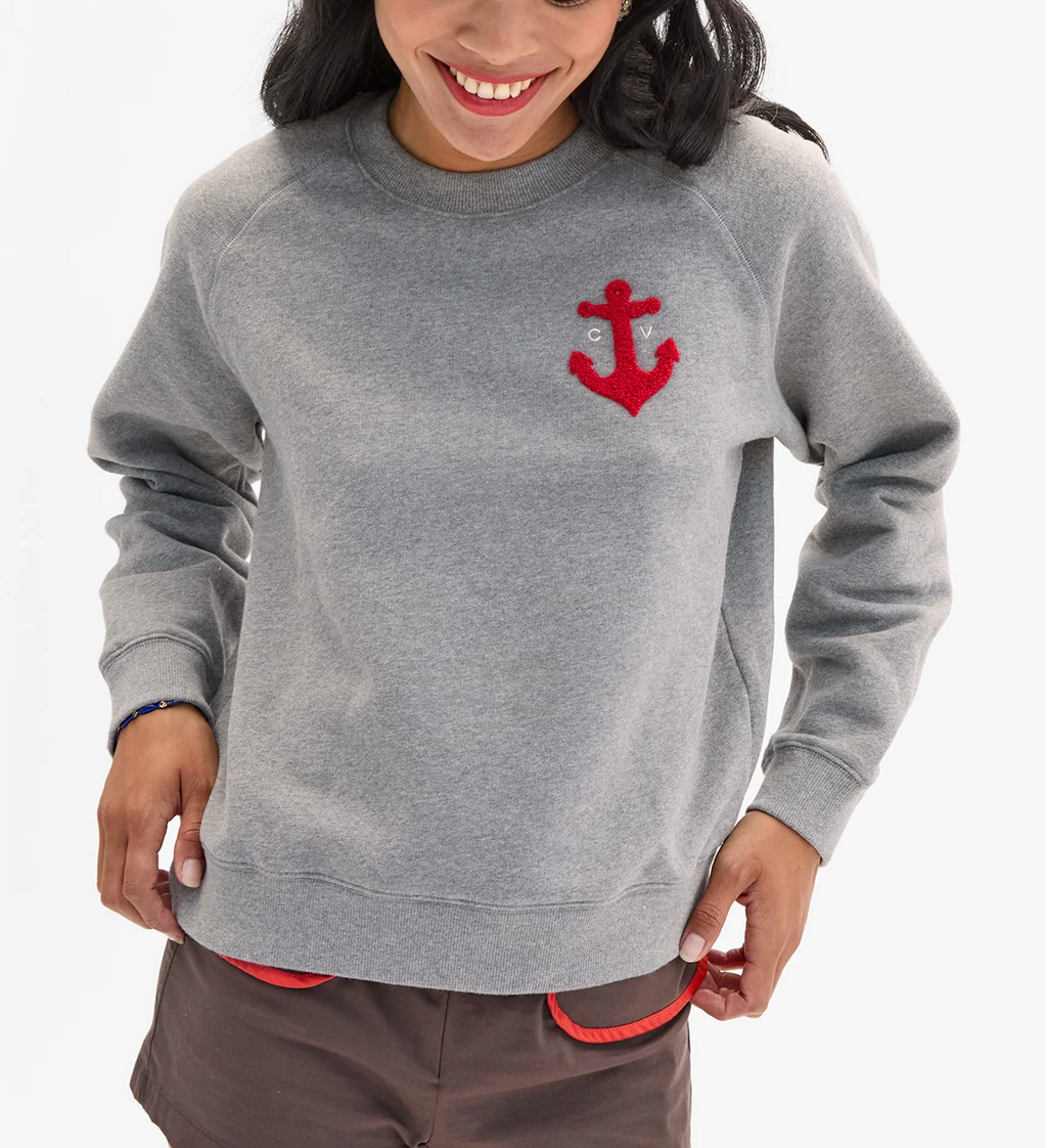 le court sweatshirt grey melange CV anchor