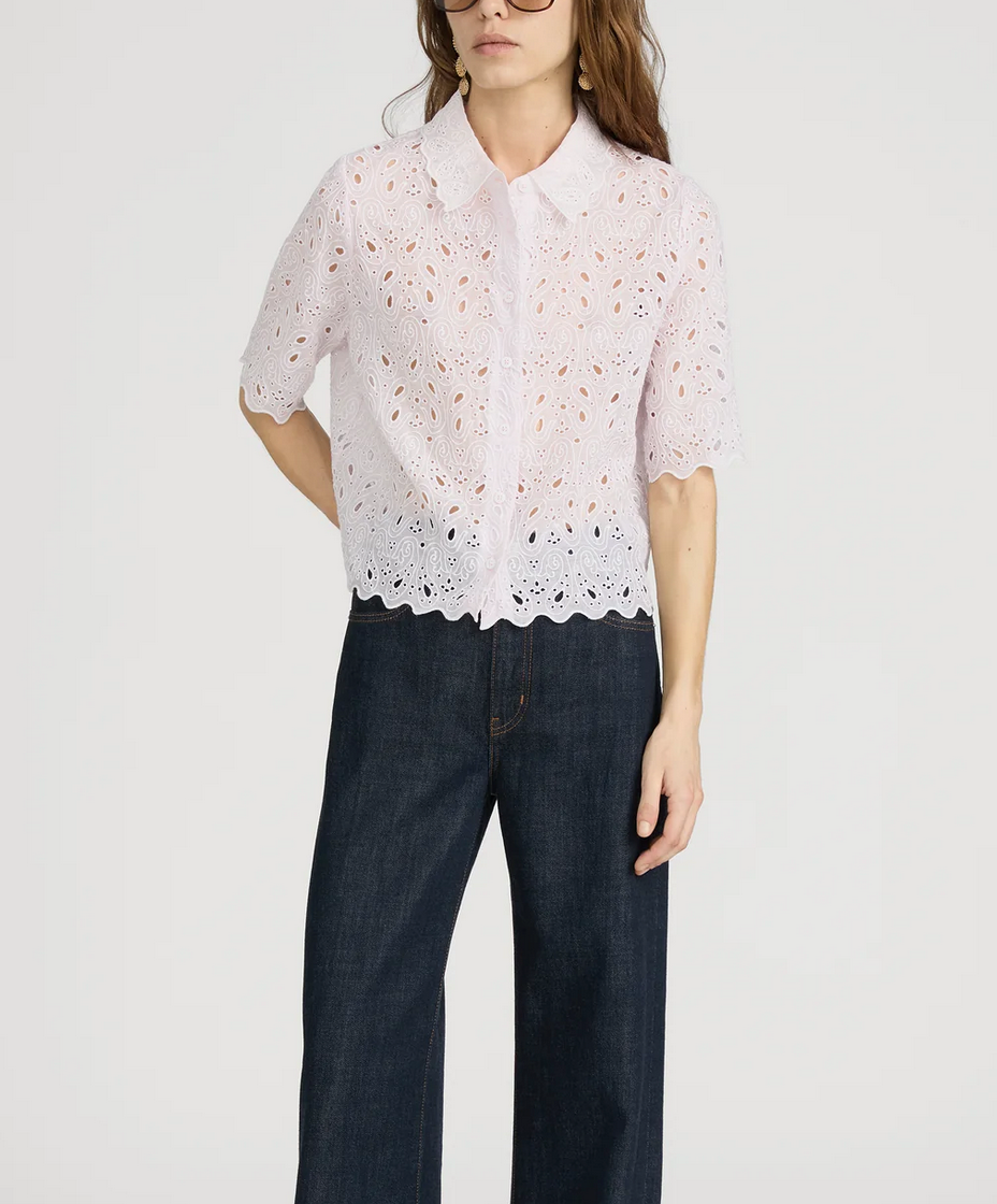 The paisley eyelet top bubble gum