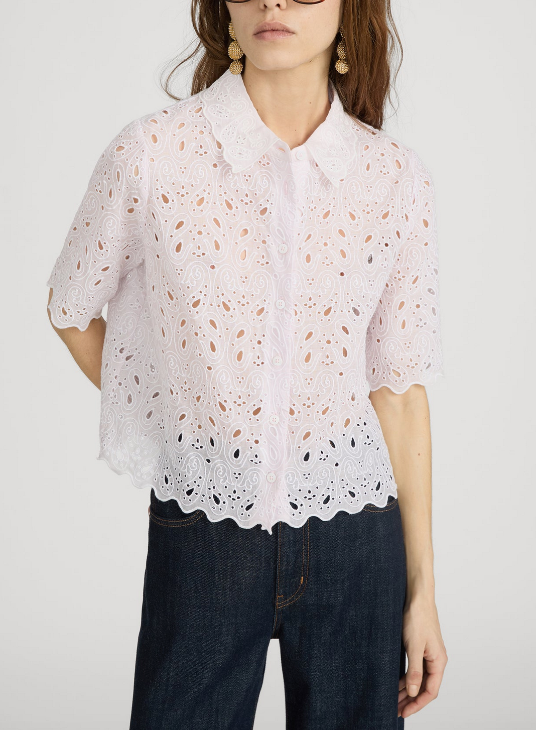 The paisley eyelet top bubble gum