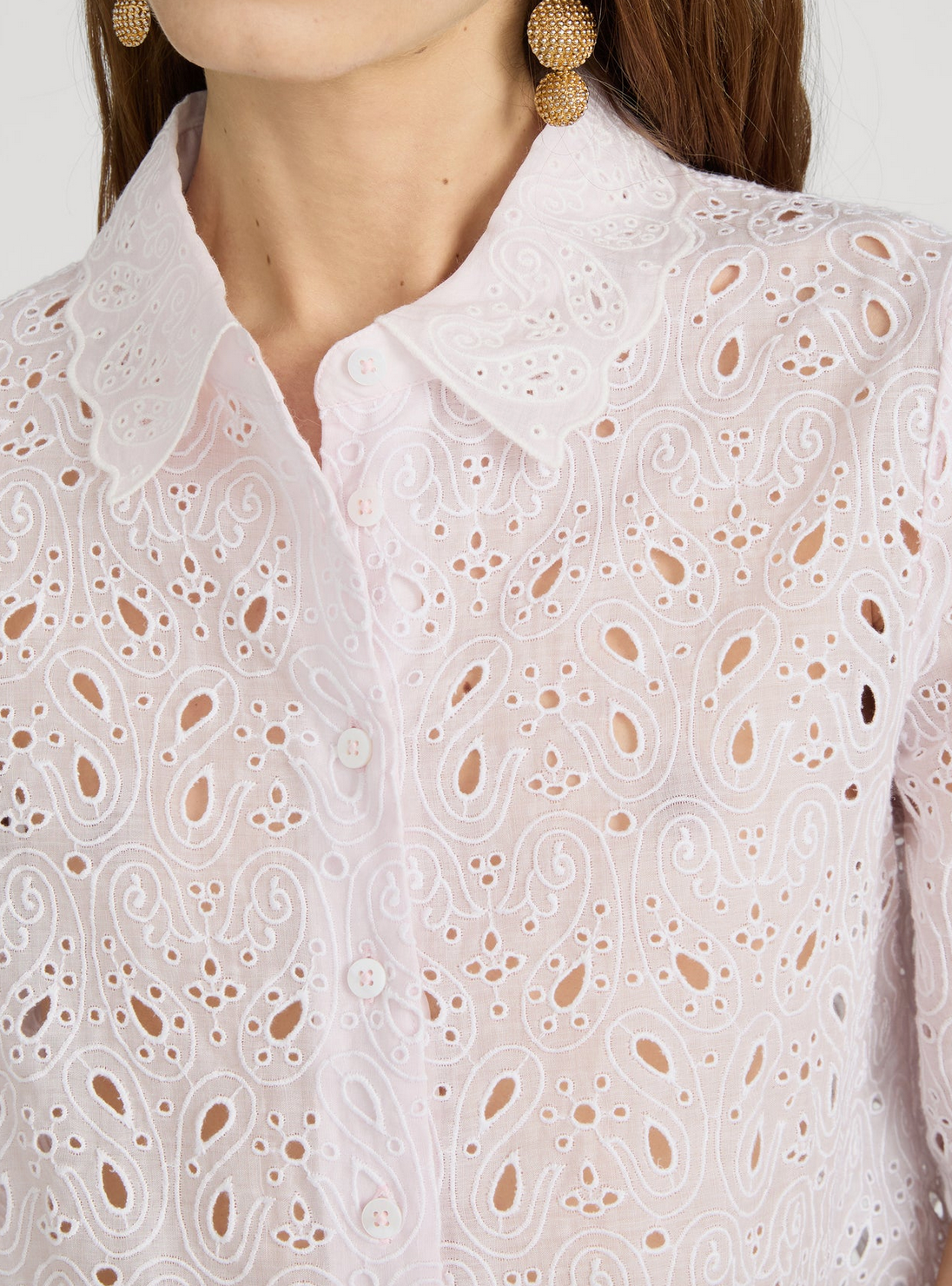 The paisley eyelet top bubble gum