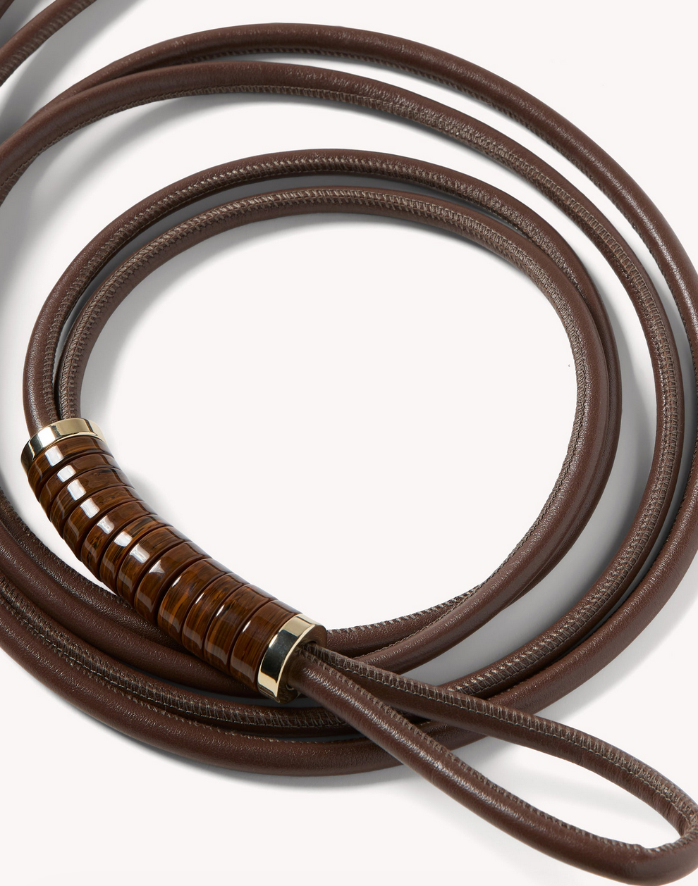 lowell wrap belt in leather praline leather