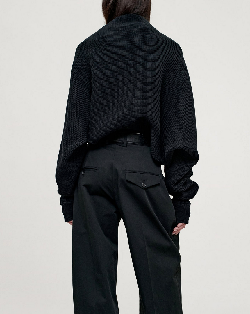 Yara shrug in cotton knit black