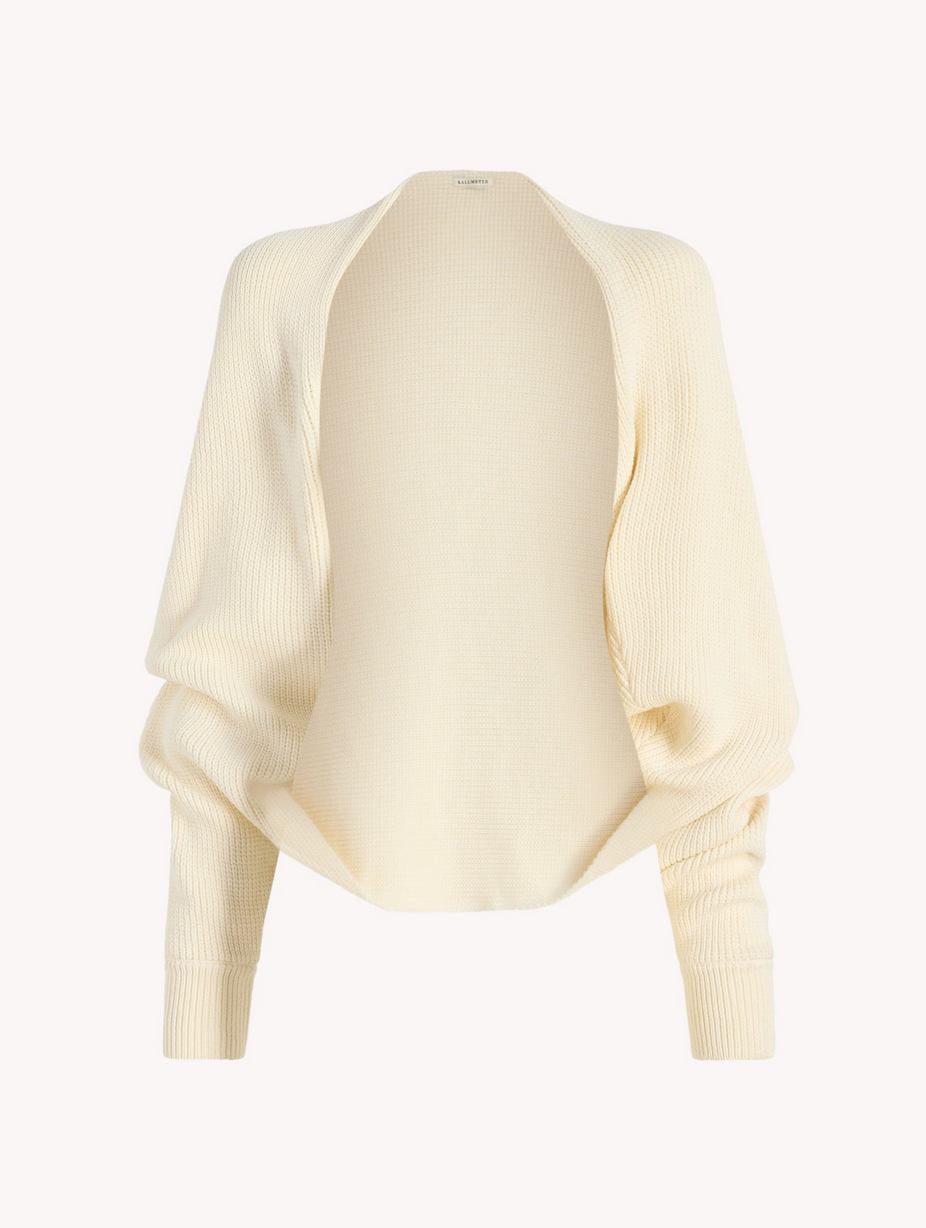 Yara shrug in cotton knit cream