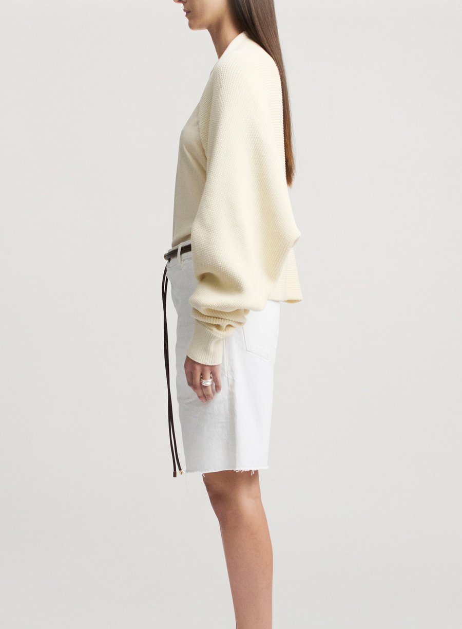 Yara shrug in cotton knit cream