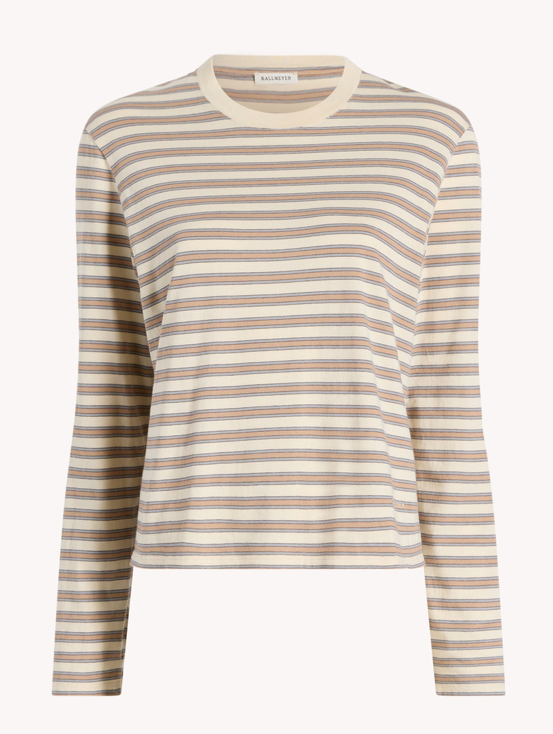 Wynn Long Sleeve in Apricot Multi Stripe
