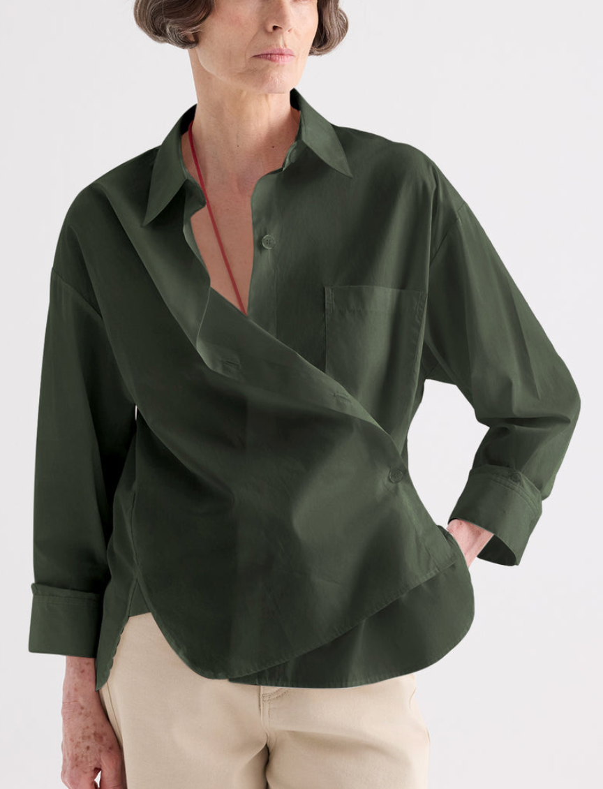 Newest Earl Shirt In Superfine Cotton Shirting Rosin