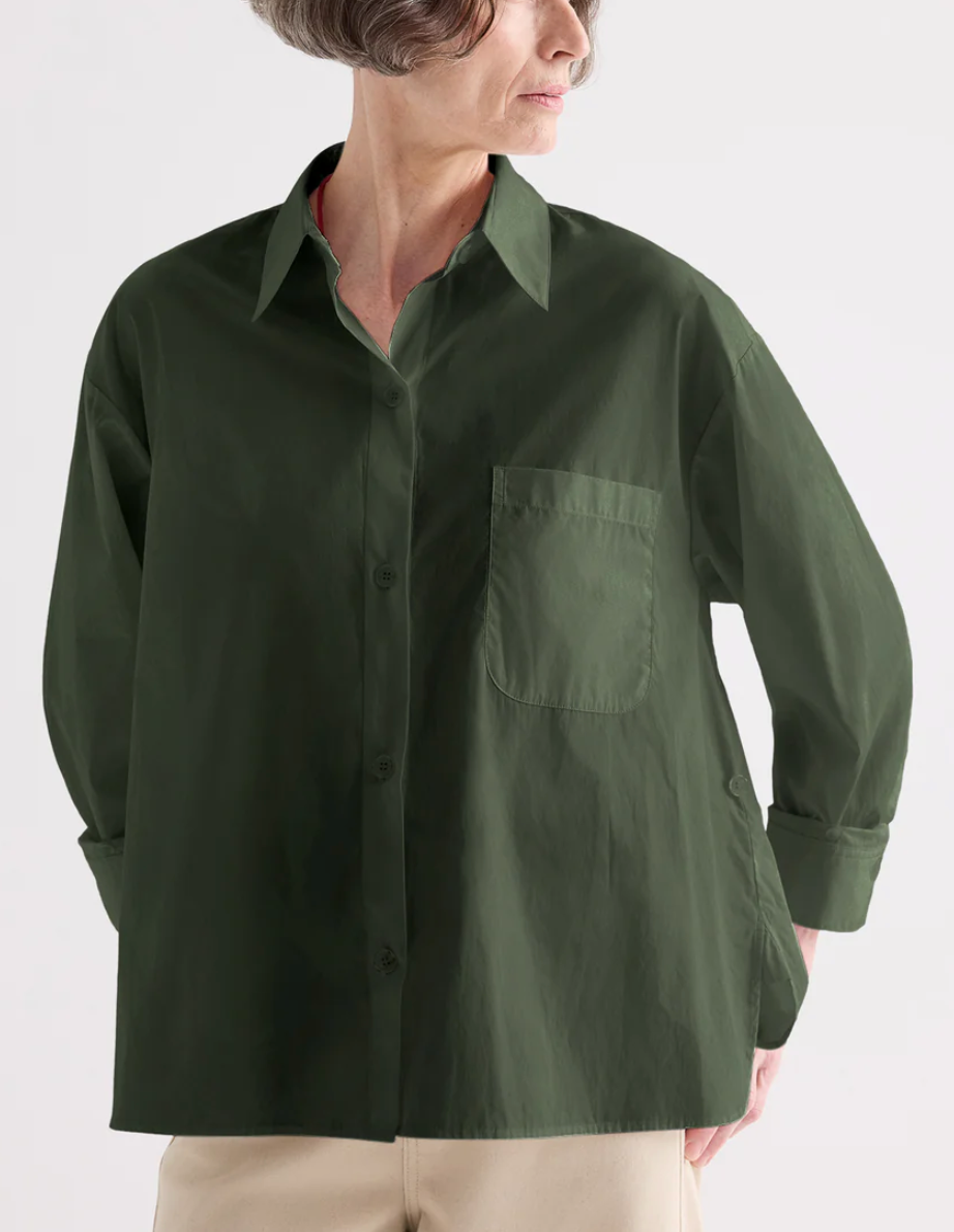 Newest Earl Shirt In Superfine Cotton Shirting Rosin