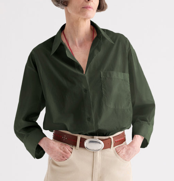 Newest Earl Shirt In Superfine Cotton Shirting Rosin