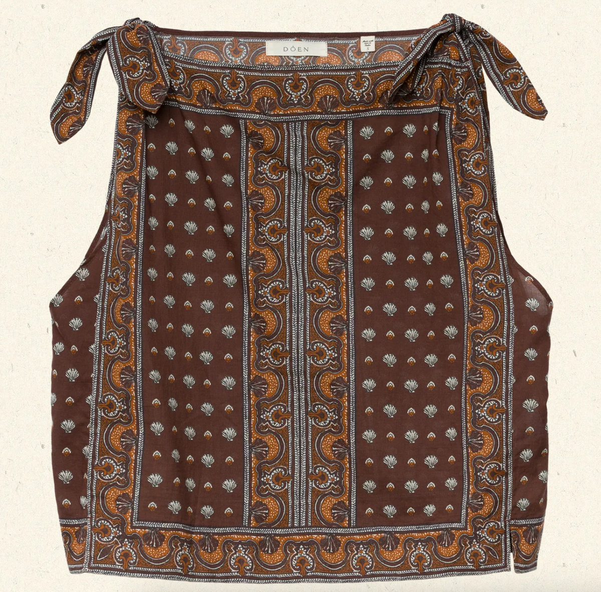 Amalia Top terre foulard de la mer
