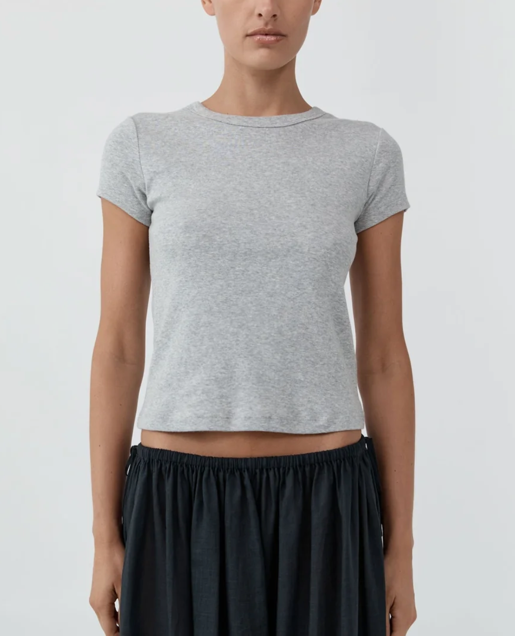 organic cotton baby tee grey marl