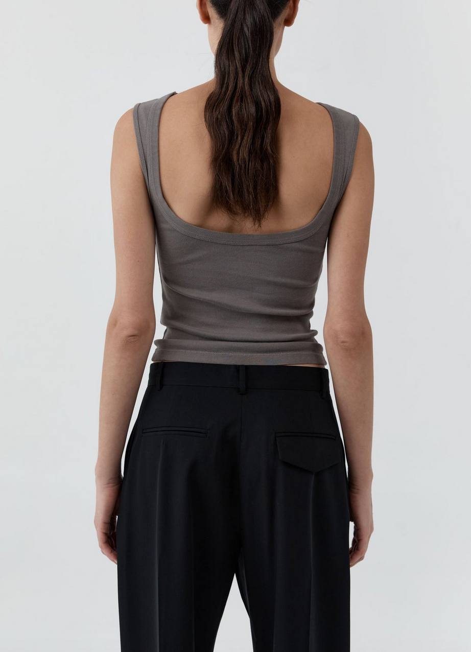 Organic cotton ballerina top clay