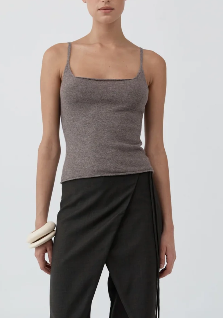 Merino wool slim tank vapor