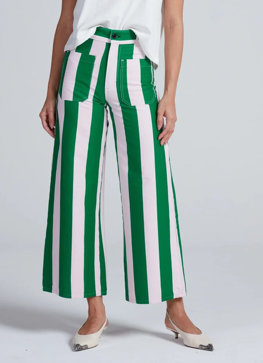 Cropped sailor beverly stripe