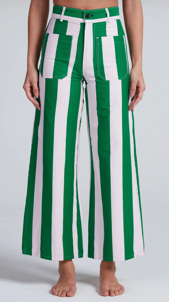 Cropped sailor beverly stripe