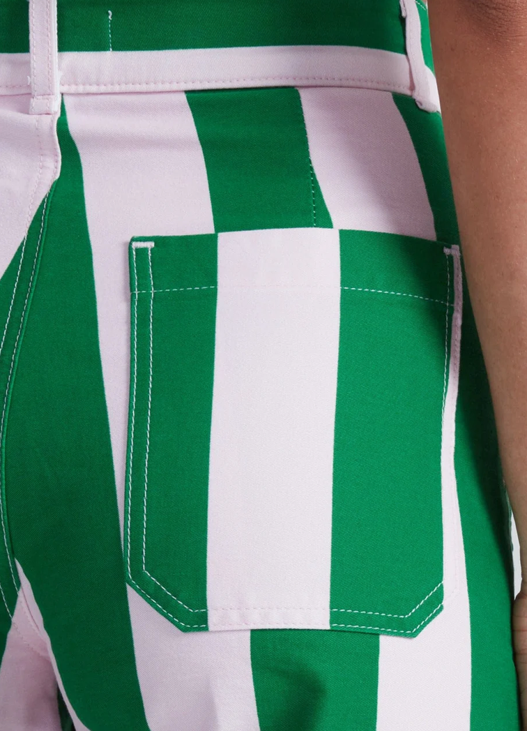 Cropped sailor beverly stripe