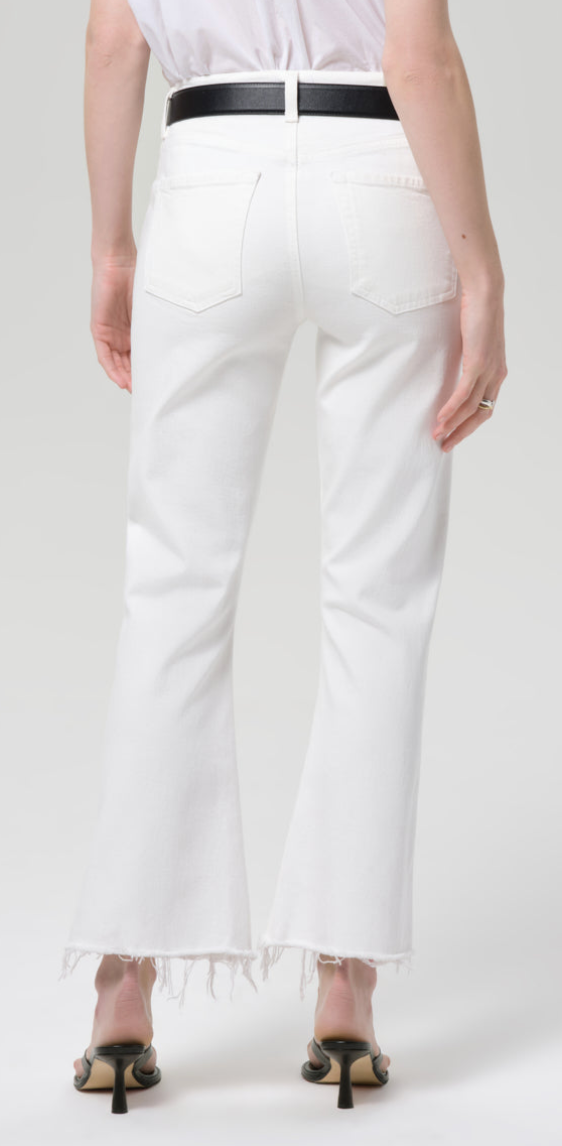 Goldie Ankle Kick Flare In Soft White