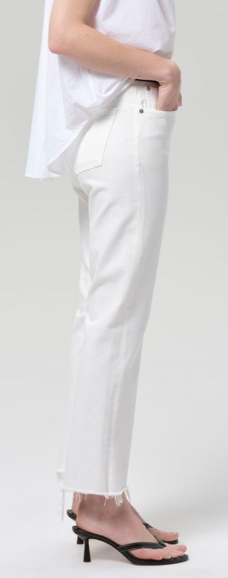 Goldie Ankle Kick Flare In Soft White