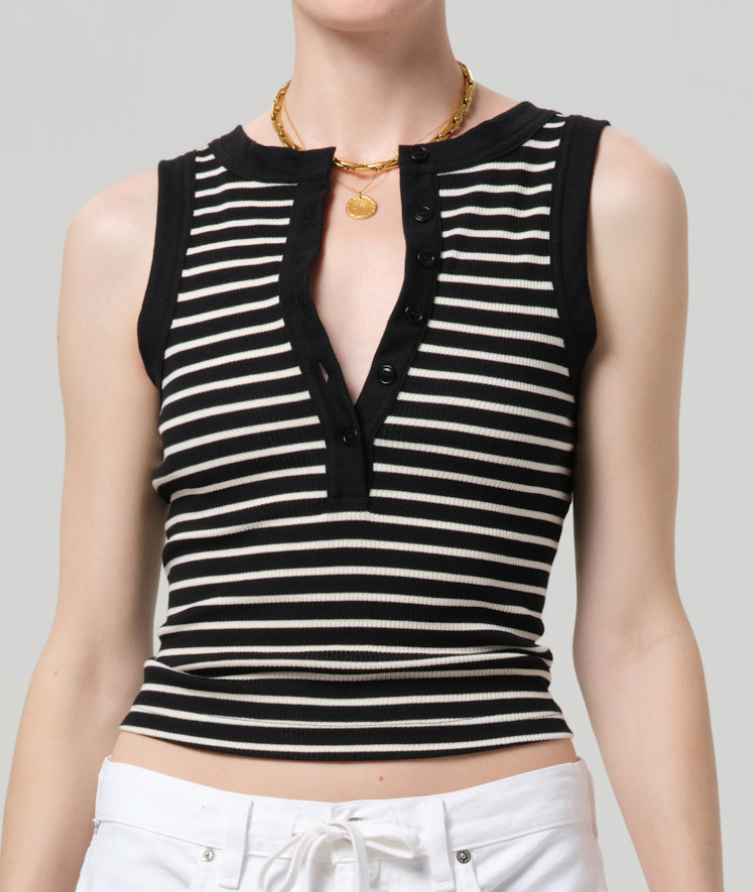 Caralyn Tank In Anthracite Stripe
