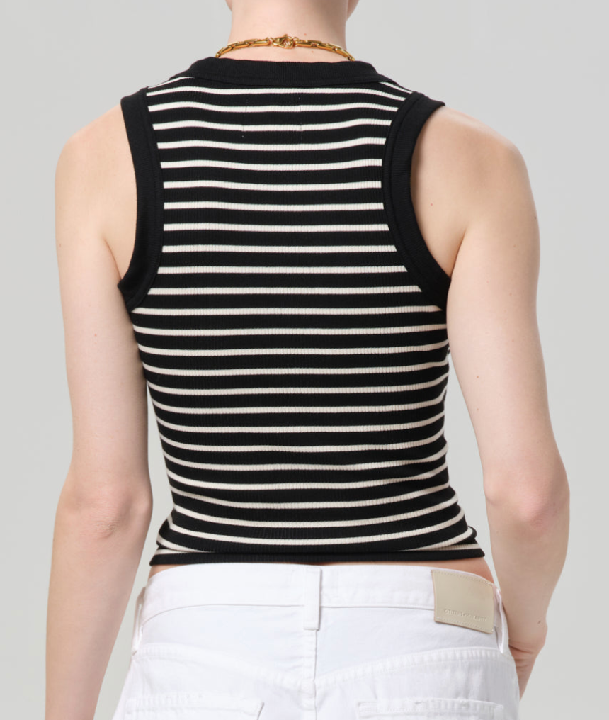 Caralyn Tank In Anthracite Stripe