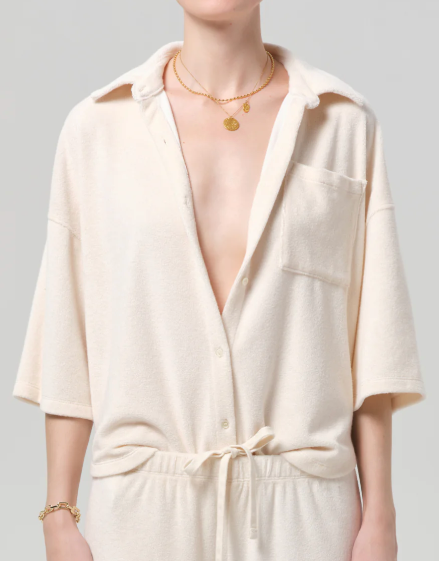 Francis Knit Shirt In Cream