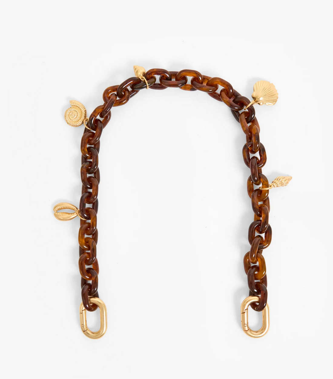 Shortie strap tortoise resin w/ sea charms