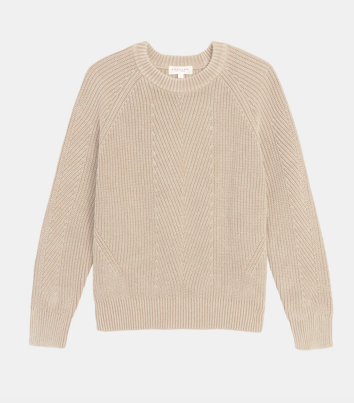 Chelsea cotton crewneck sweater sandstone