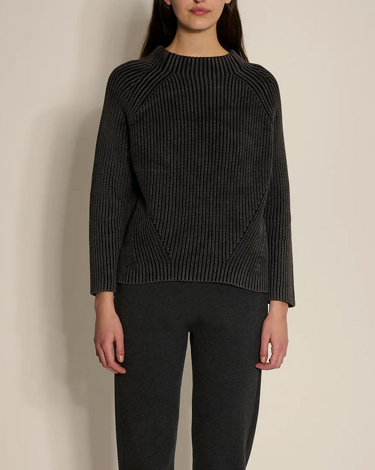 daphne washed cotton sweater black