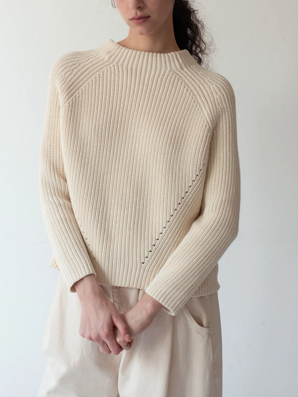 daphne washed cotton sweater off white