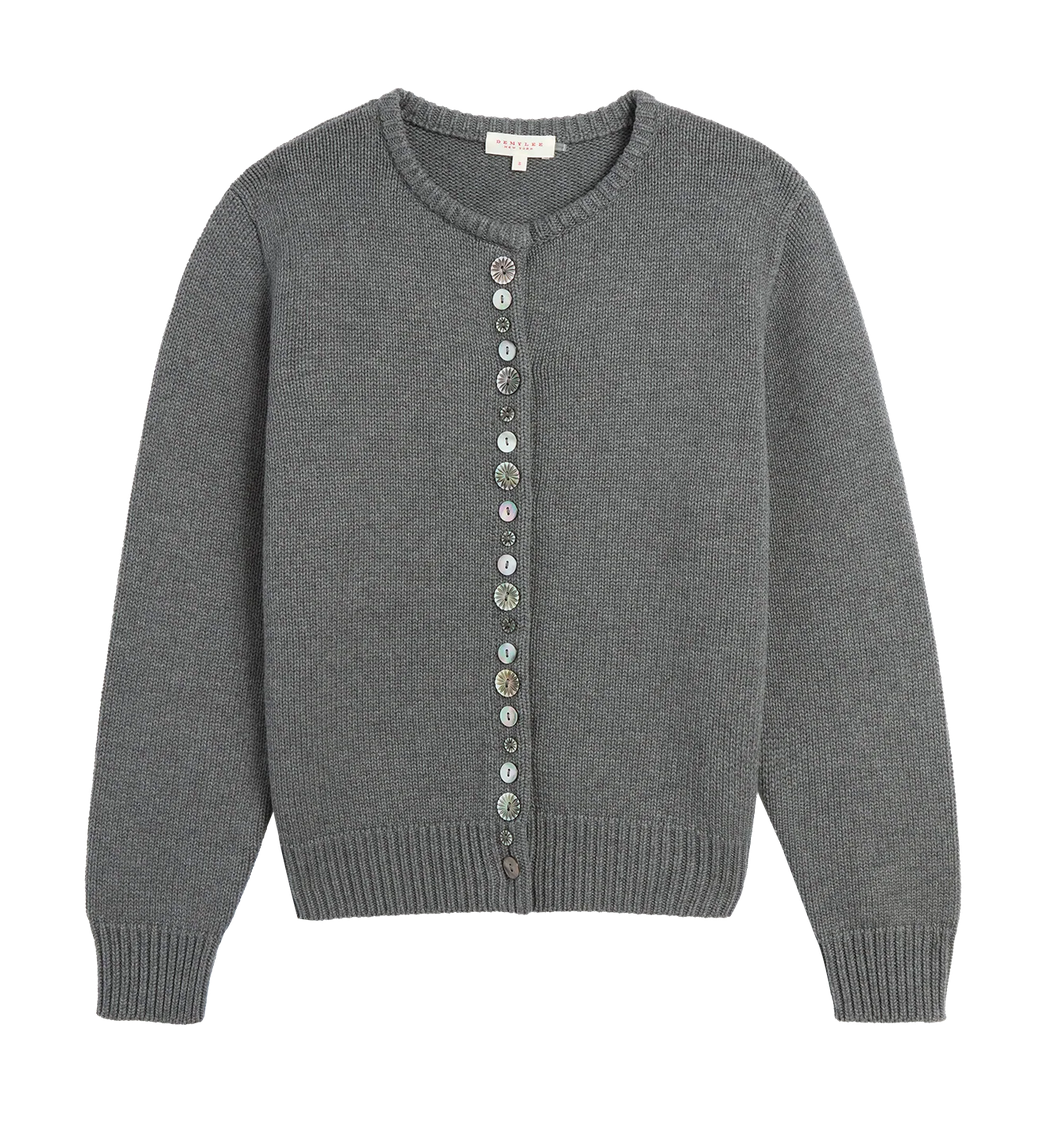 Soleil Cotton Cardigan Charcoal