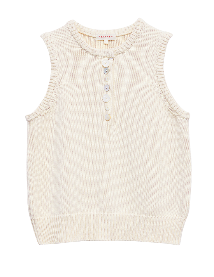 Minivera Cotton Vest Natural