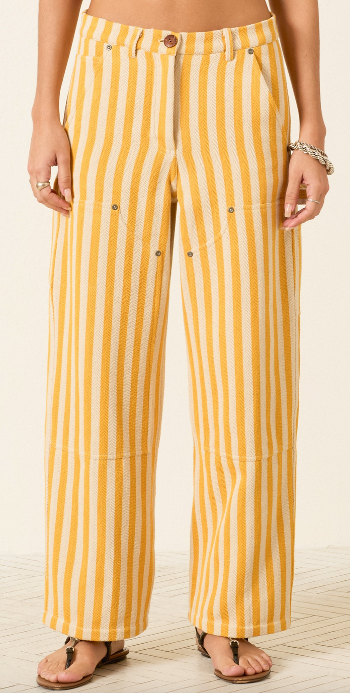 Scottie Sunlight stripe pant off white