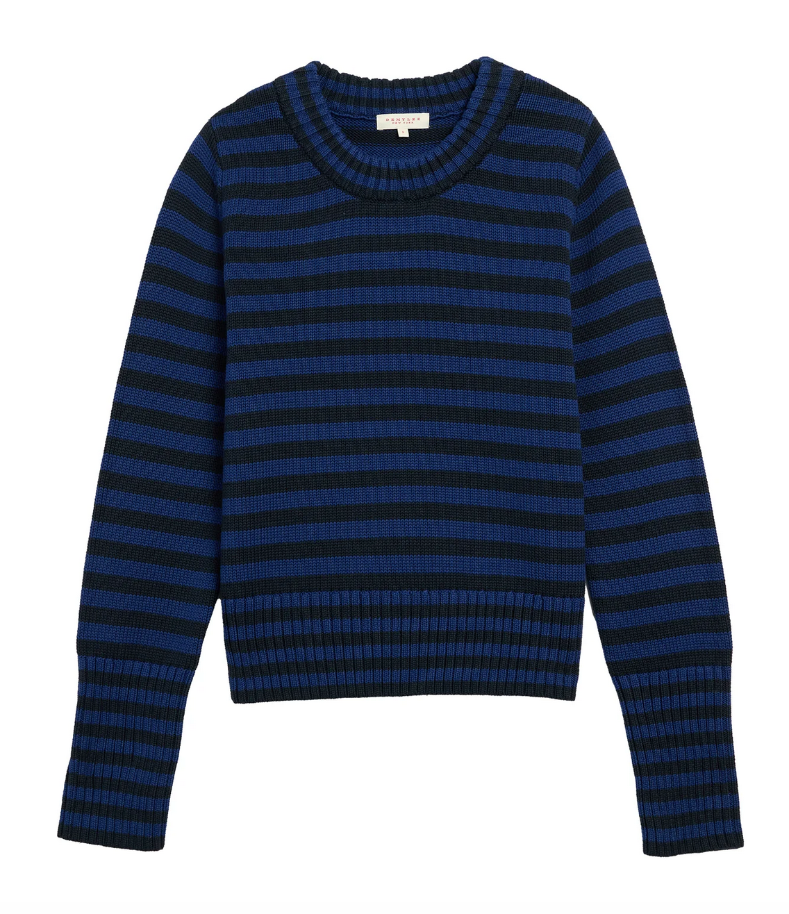 Micha stripe cotton sweater navy baltic blue