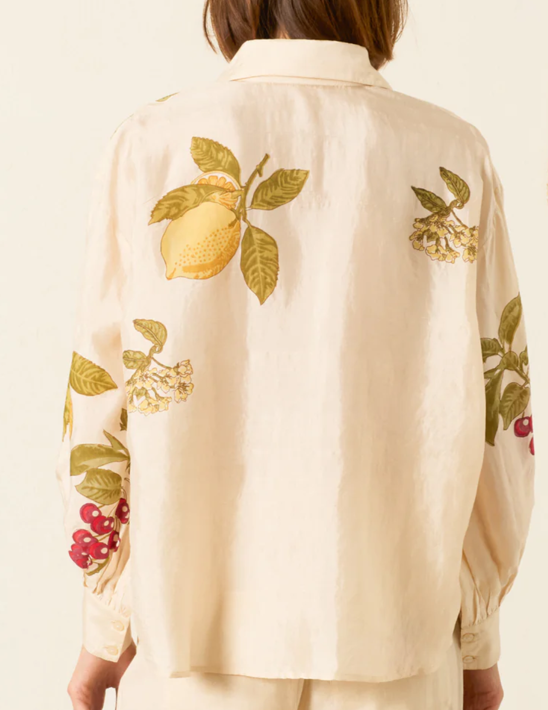 Emery four fruit silk shirt off white