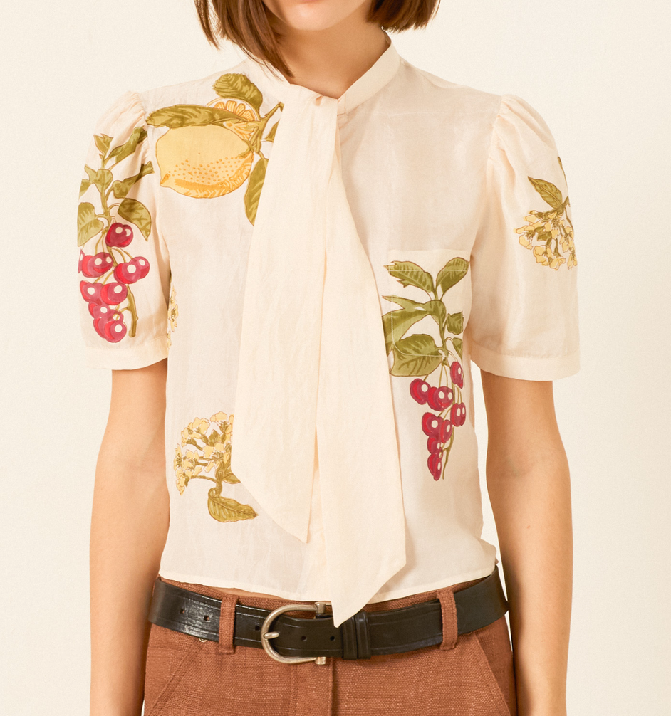 Chance four fruit silk shirt off white