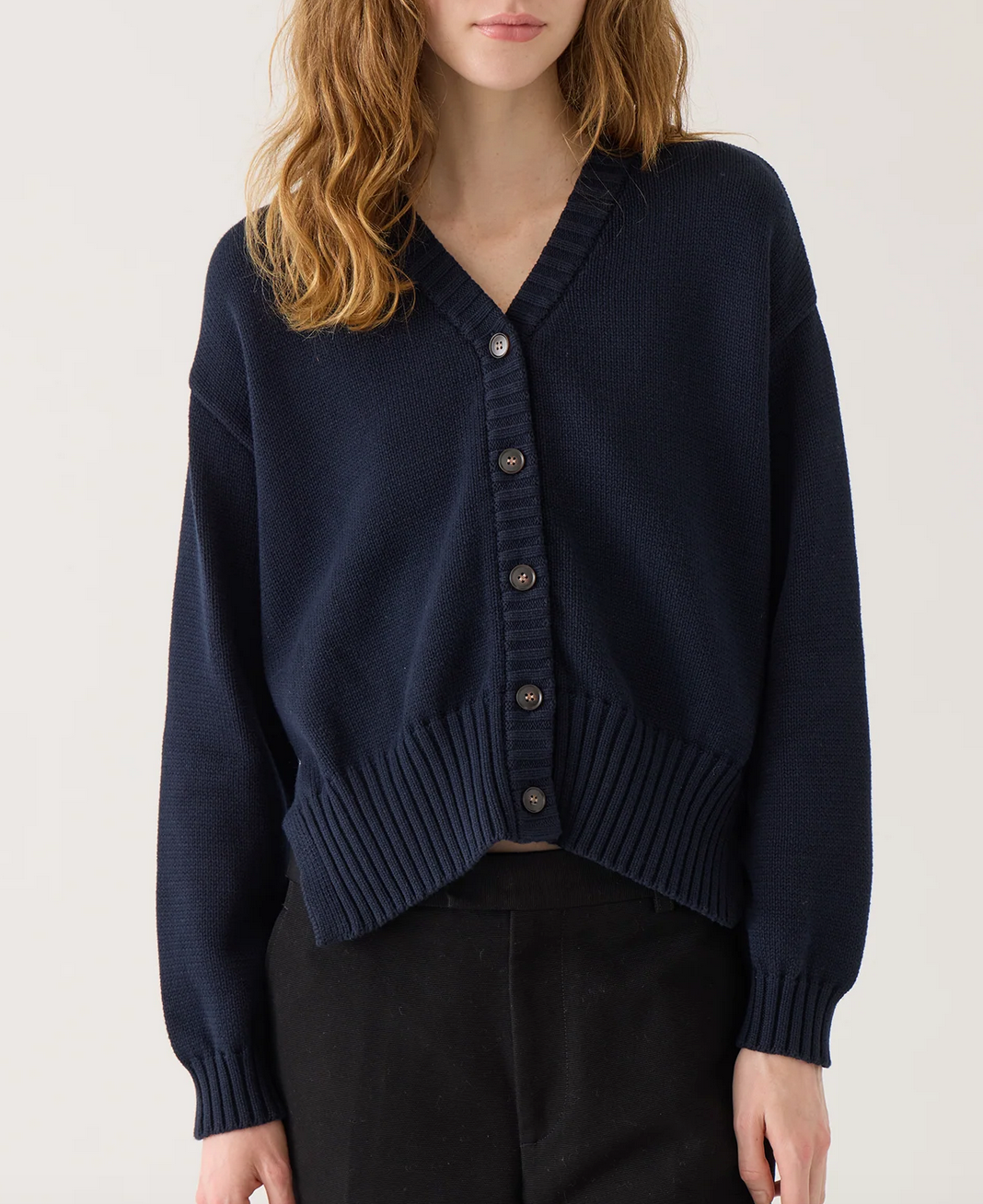 vivian cotton cardigan navy