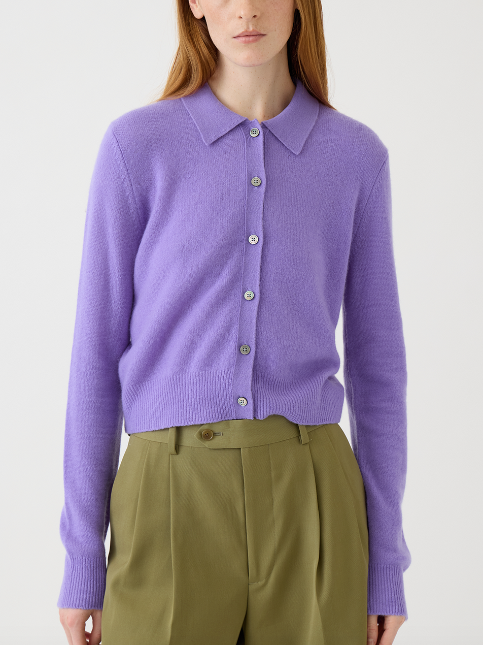 wendy cashmere cardigan amethyst