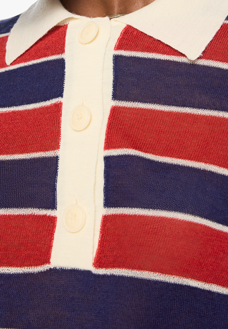 Biggie Raquette red and navy stripe
