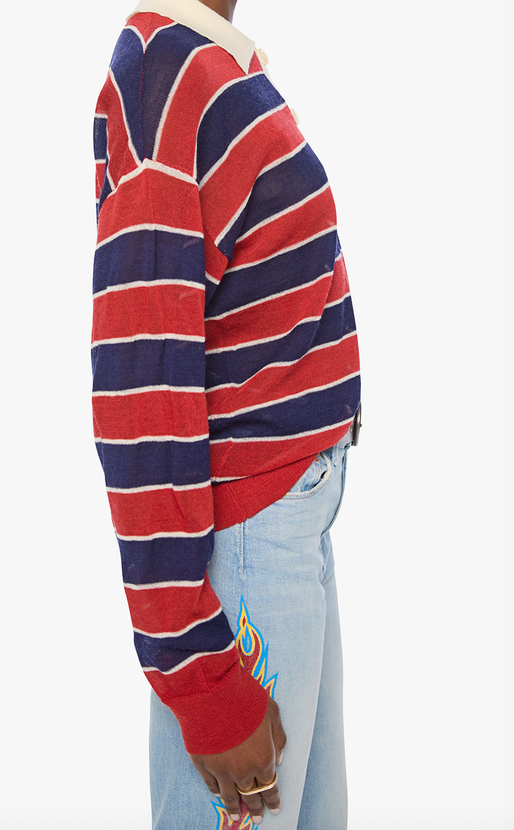 Biggie Raquette red and navy stripe