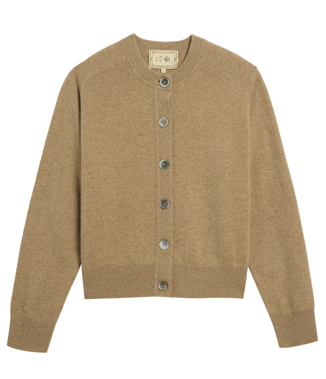 Gwen cashmere cardigan fawn