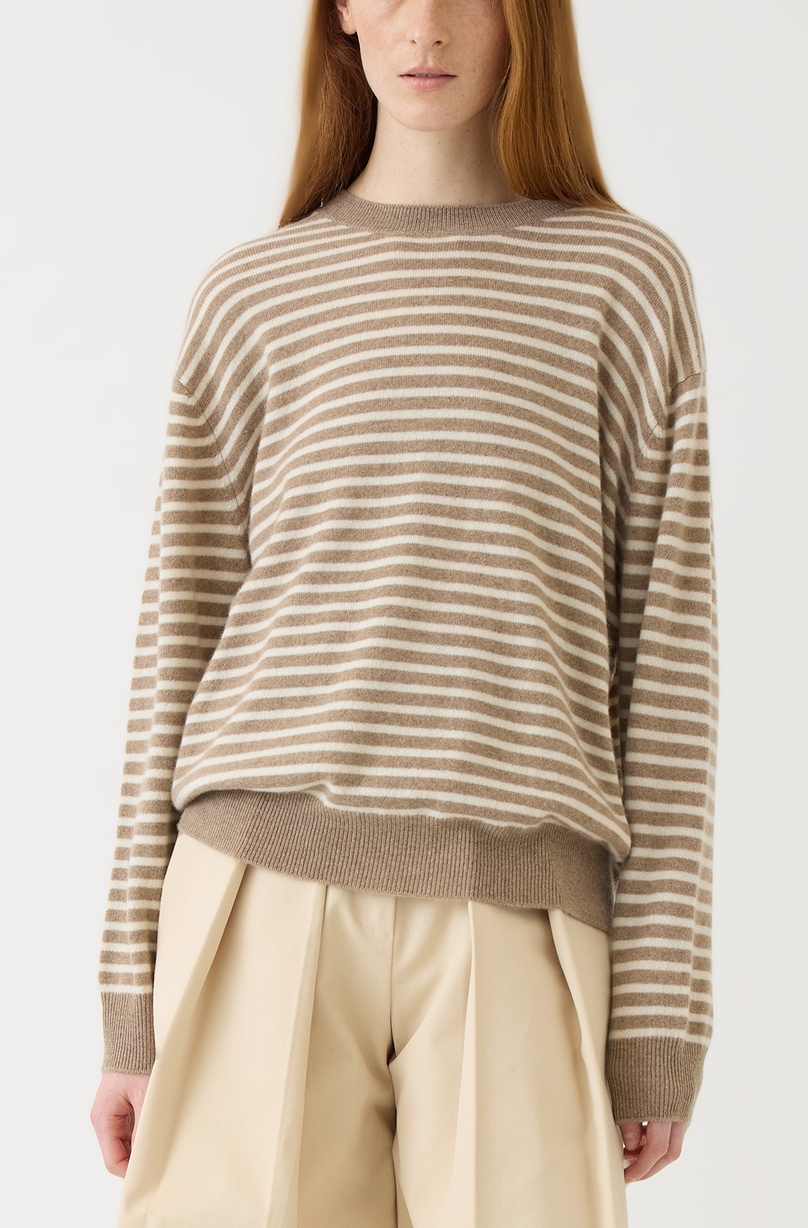 Neve Cashmere Sweater Fawn Ivory