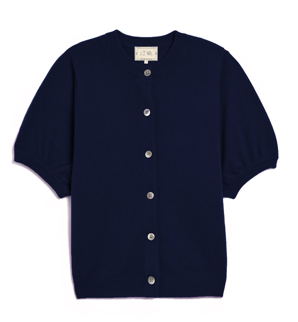Zoe Cashmere Cardigan Navy