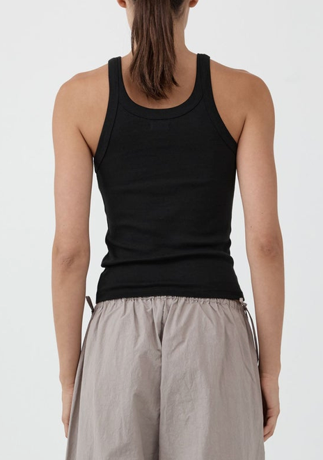 Organic Cotton Racer Singlet Jet Black