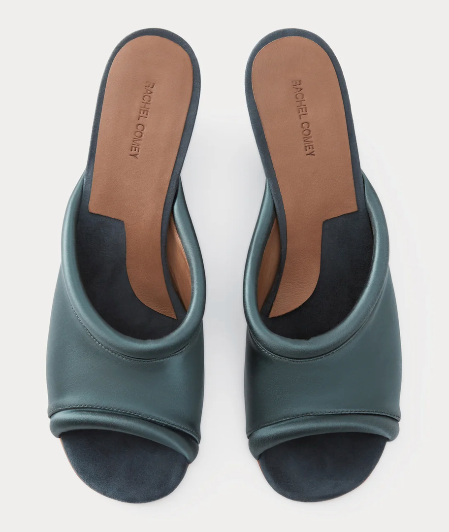 Open Toe Bully Mule Dark Juniper