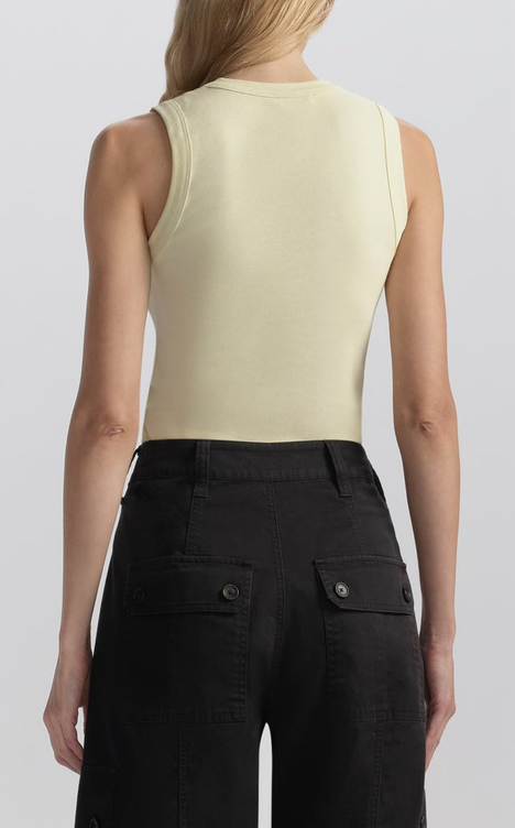 Hadley Cotton Rib Tank Light Canary