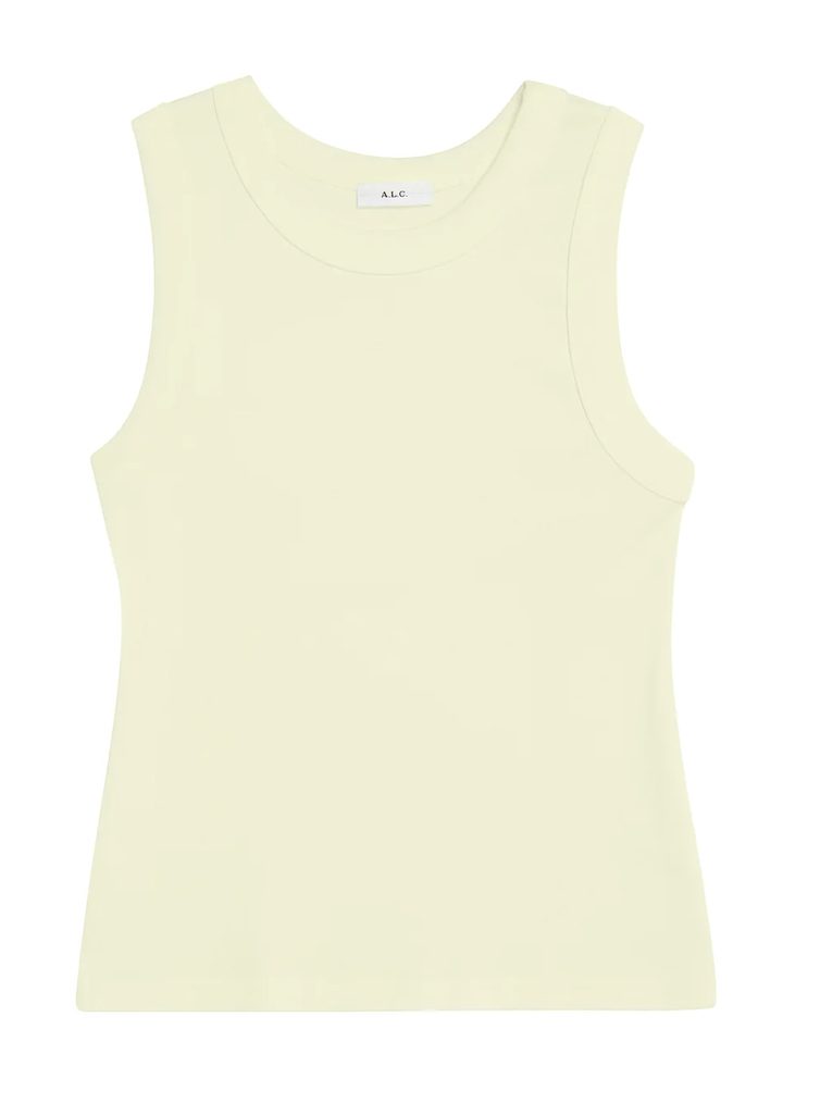 Hadley Cotton Rib Tank Light Canary