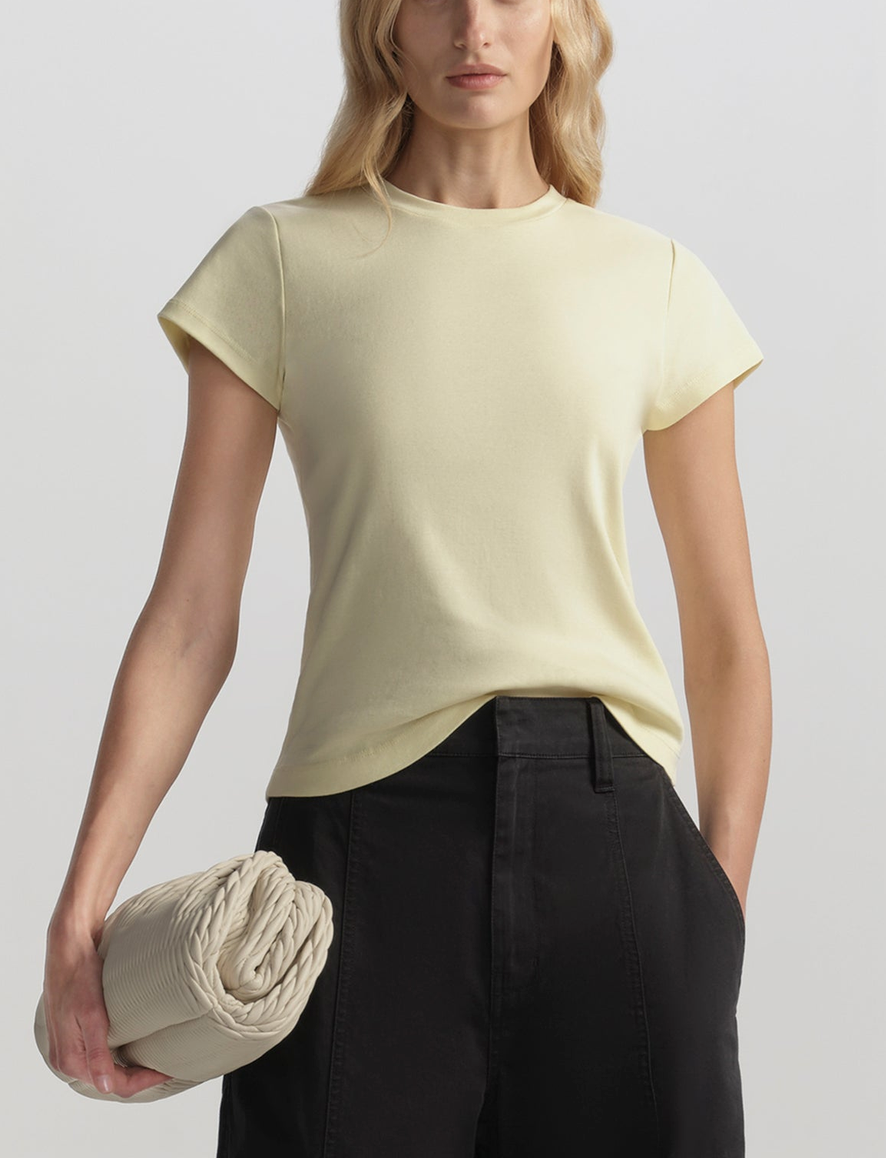 Harper Cotton Tee Light Canary
