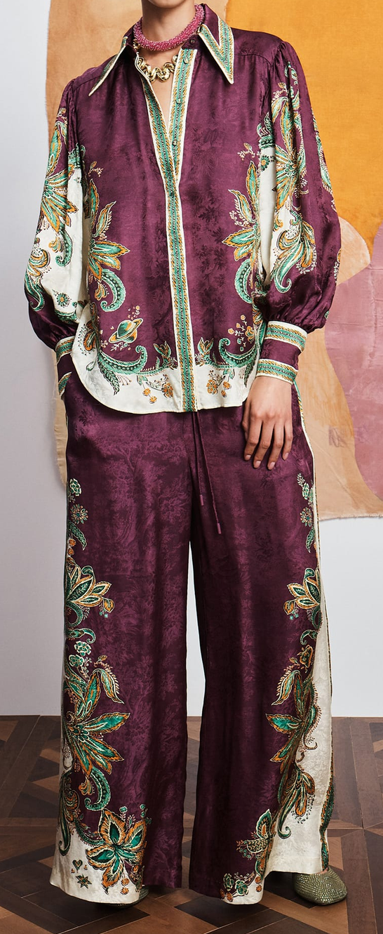 Ruthie shirt silk blend multi